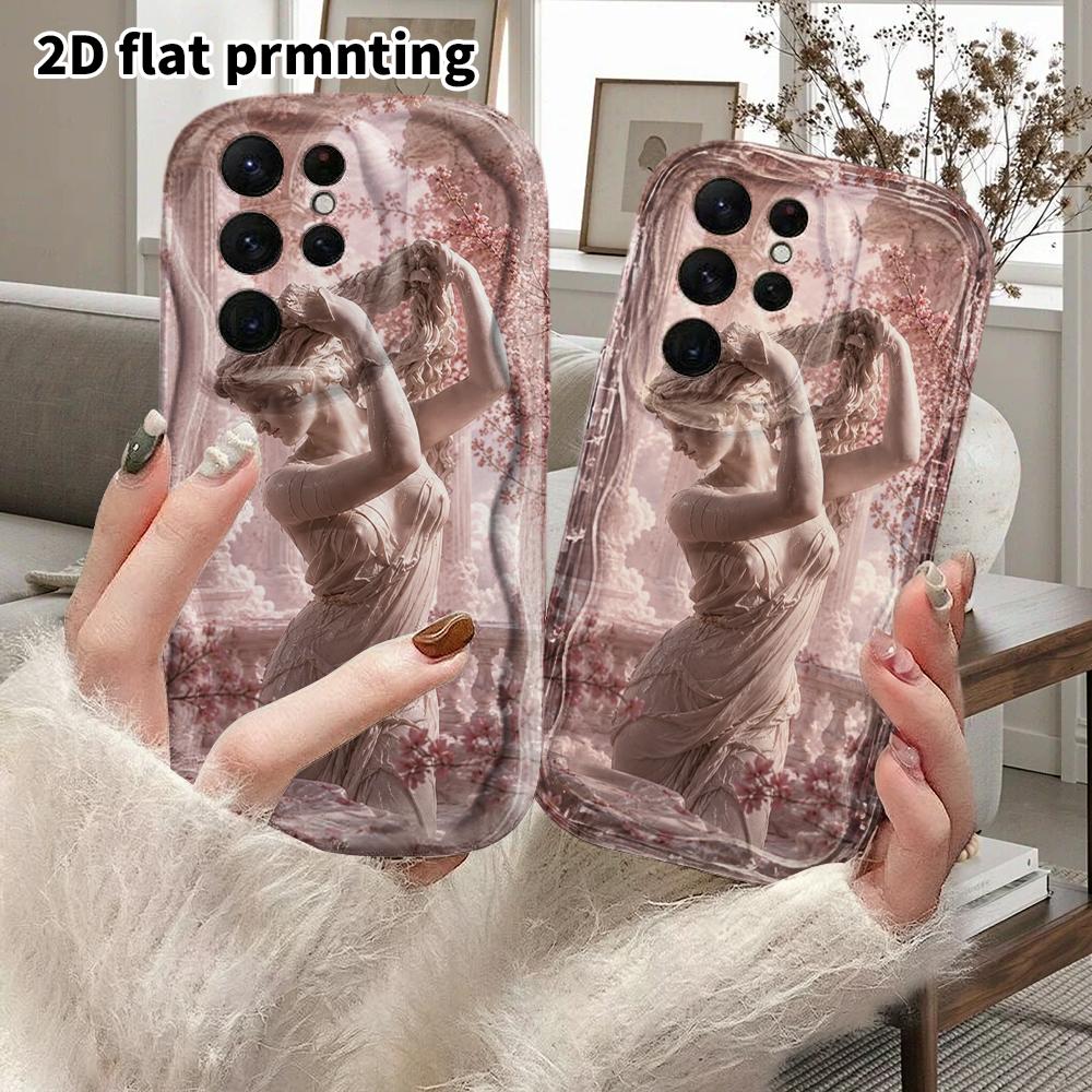 Phone Case: 2D Flat Samsung Galaxy A34 A35 M05 M06 S20 S22 S21 FE Plus 5G Protective Case, Couple Style, Goddess Statue, Christmas and Halloween Gift