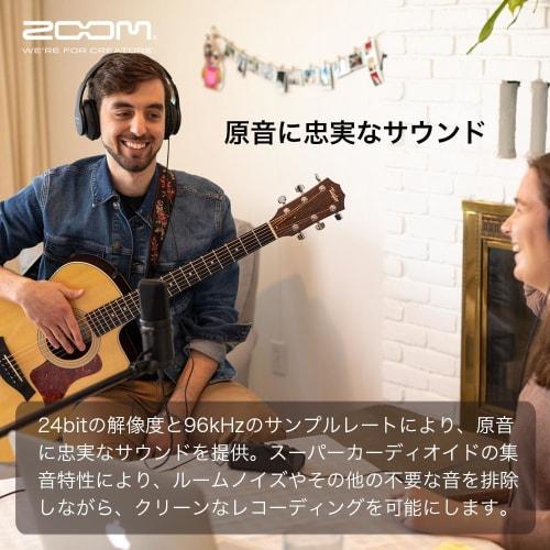 ZOOM ZUM-2 USB Condenser Microphone, High-Resolution Sound, Black. Easy Setup with Direct USB Connection To Your Computer. Ideal for Web Conferencing,