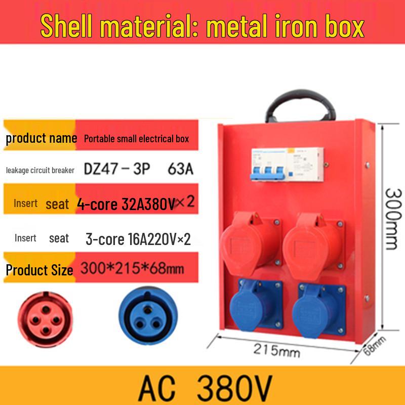 Compact Industrial Power Strip with RCD and Display for Construction Sites