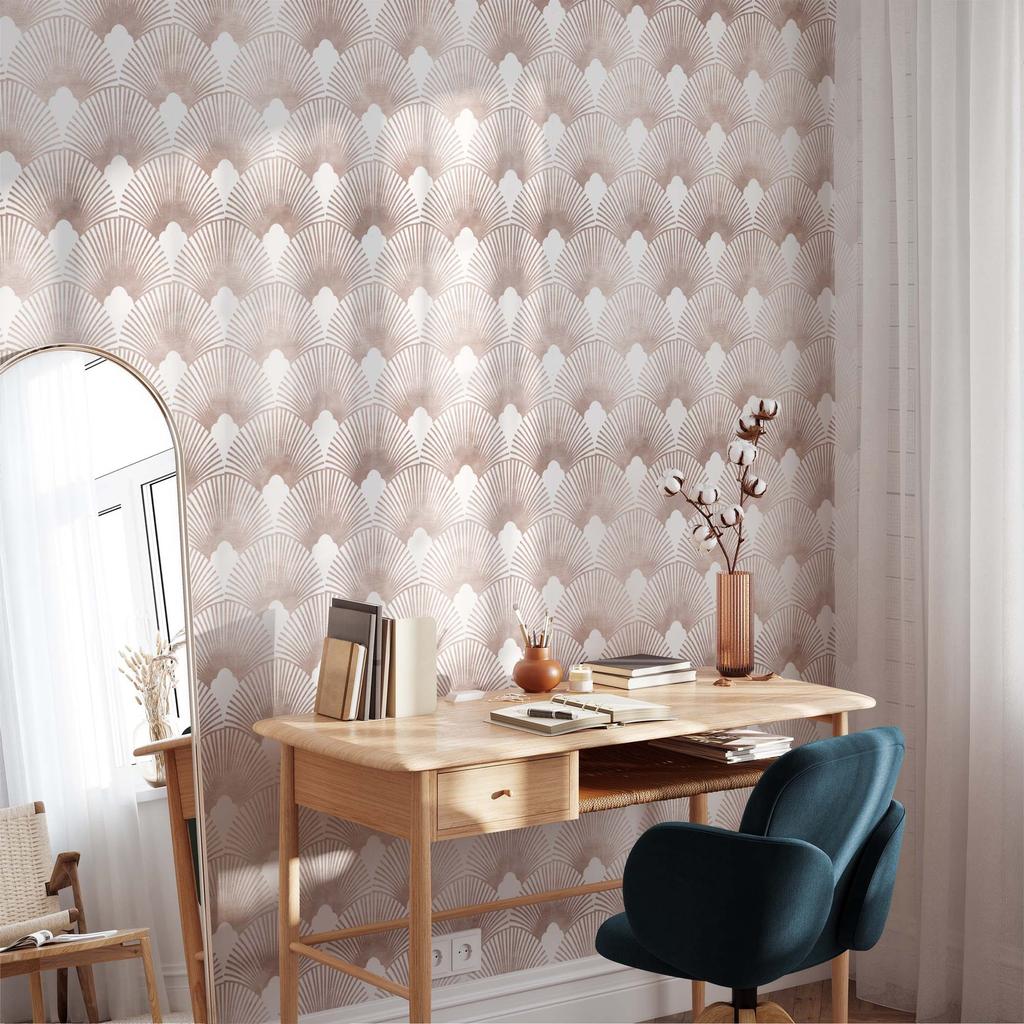 Peel And Stick Wallpaper Damasks Trellis Fan Self-Adhesive Prepasted Wallpaper Furniture Stickers Home Decortive