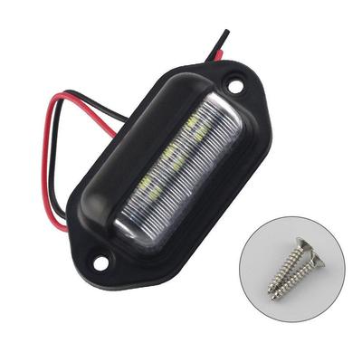 Car Trailer Taillight Side Light 6 LED License Plate Tag Lights Universal Car Plate Light Signal Lamp Car Accessories