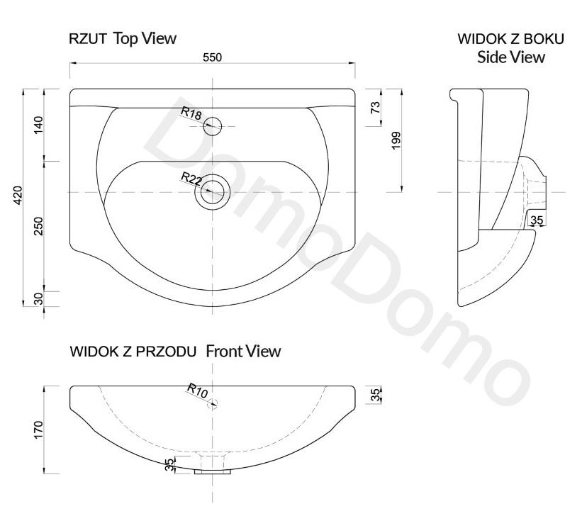 Badezimmerschrank mit Waschbecken auf Beinen, Craft-Eiche, 50 cm, Mea