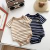 Newborn Thin Triangle Clothes Baby One-piece Boy Summer Cute Super Cute Out Short Sleeves