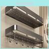 Modern Minimalist Bathroom Wall Shelf Iron Aluminum For Toilet Storage