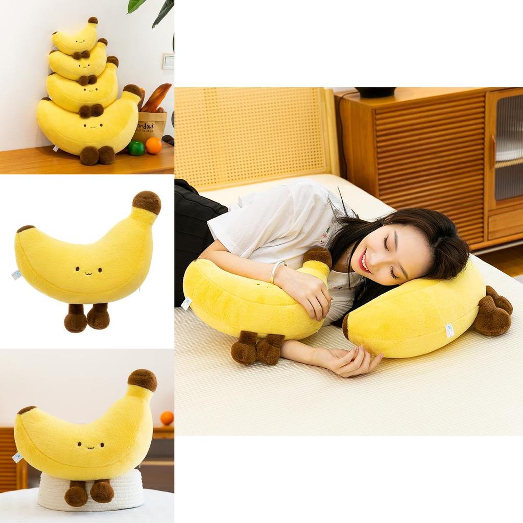 Plush Banana Pillow For Kids Soft Cartoon Fruit Gift For Girls
