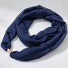 Magnet Clasp Neck Scarf French Style Silk Scarf Elegant Magnetic Buckle Scarf  Spring