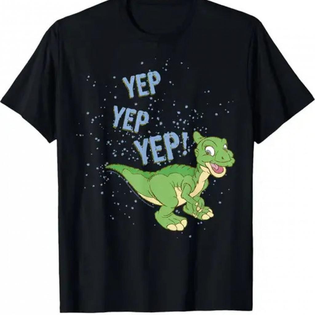 Land Before Time Yep Yep Ducky Graphic Tee Mens Soft Cotton Loose Fit Casual TShirt Movie Fans