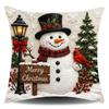 Soft Christmas Pillow Covers 2D Printed Xmas Pillowslip Xmas Throw Cushion Case  Car
