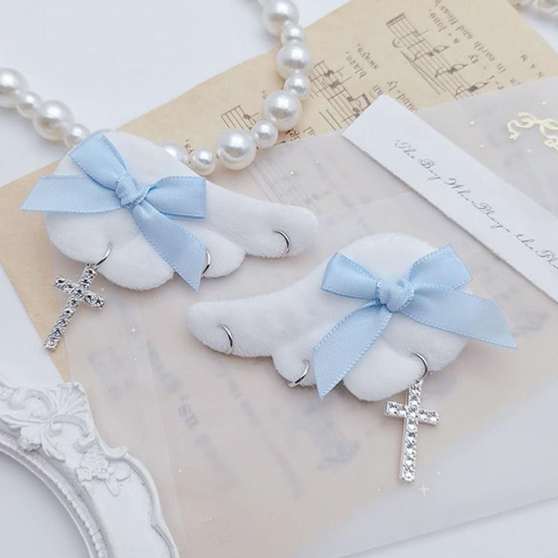 Angel Wing Hair Clip For Womens Girls Plush Hairpins Non Slip Barrettes Headwear