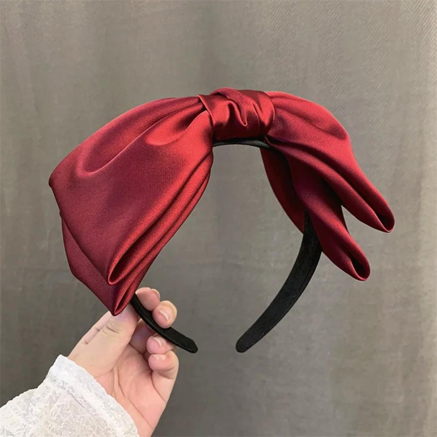 Fashion Elegant Bow Bezel Hairband for Women Korean Retro Headband Girls Vintage Hoop for Holiday Party Hair Bands Accessories