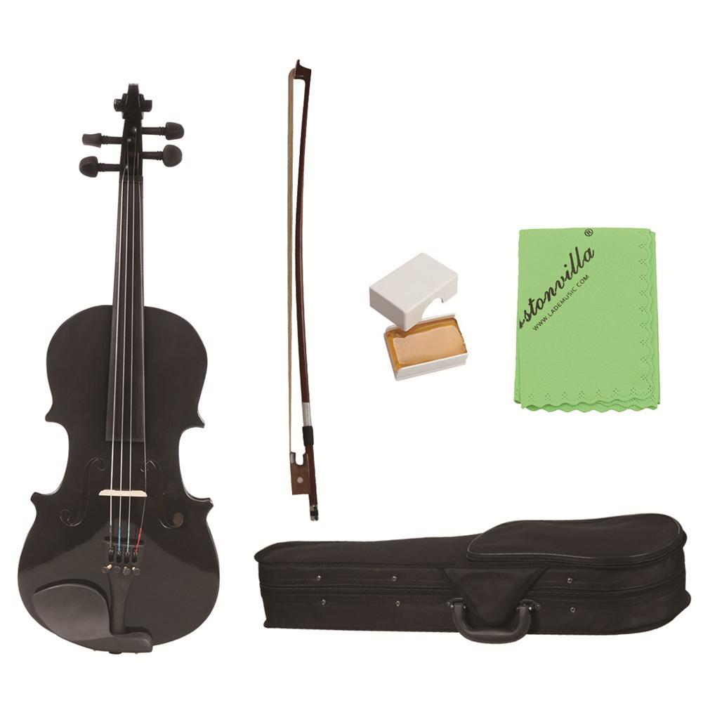 1/8 Violin Student Wood Violin Fiddle Exerciser Set with Storage Case Rosin Bow Gift for Kids Children Musical Lover