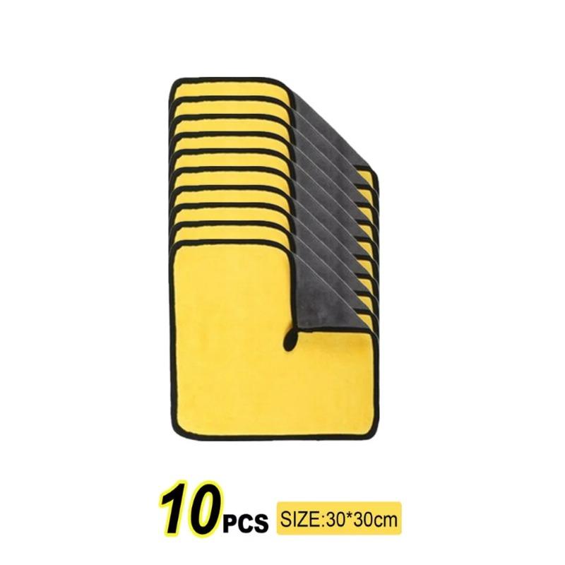 1/20pcs Thicken Microfiber Cloths Double Layer Car Washing Drying Towels Super Absorbent Auto Detailing Cleaning Cloth Rags