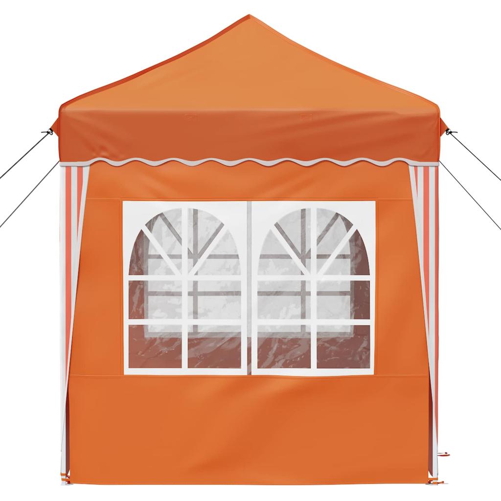 Pop Up Party Tent 195 X 195 X 245 Cm Orange Oxford Fabric