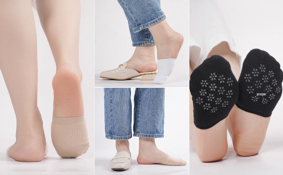 Women's Mules Toe Socks, Half Socks for Clogs