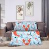 cute sharks Warm Soft Blanket  Picnic Plush Bedding Throws Print Home Decor Flannel Bedspread Sofa Bed Cover