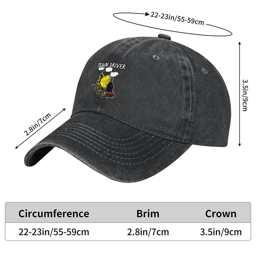 Train Driver Steam Locomotive Rail Enthusiasts Yellow Baseball Cap Christmas Hat Designer Hat Mens Tennis Womens