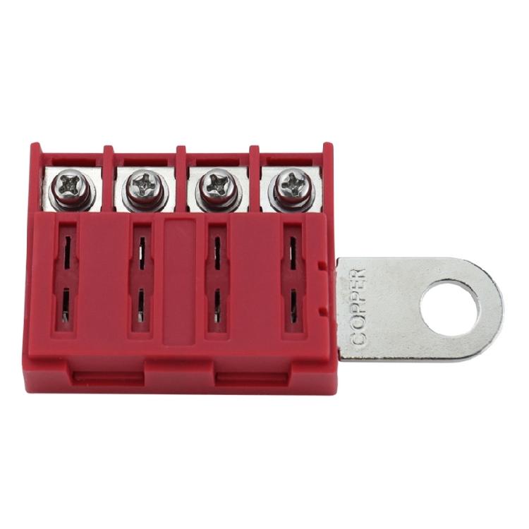 32V Sicherungsblock-Set mit staubdichter Abdeckung 4 Stromkreise Hochleitfähige Designs Block für Automobil LKW & Boote