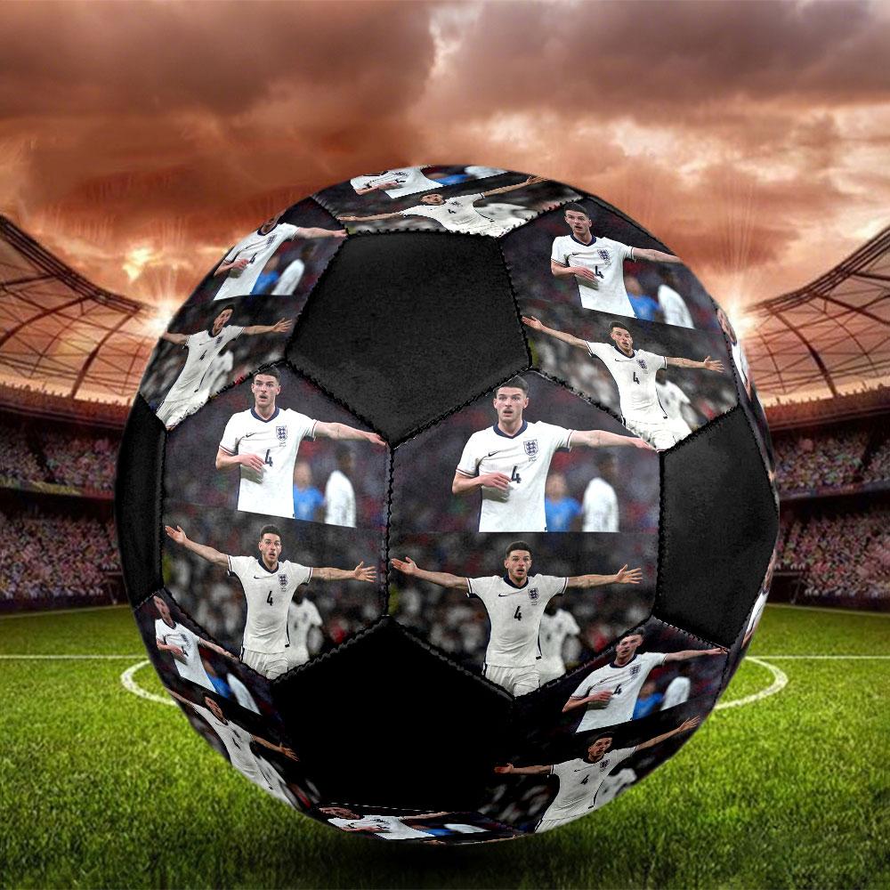 Declan Rice size5 Soccer Ball, colorful, suitable for all ages, machine-stitched, PVC material, competition grade,durable and high bounce