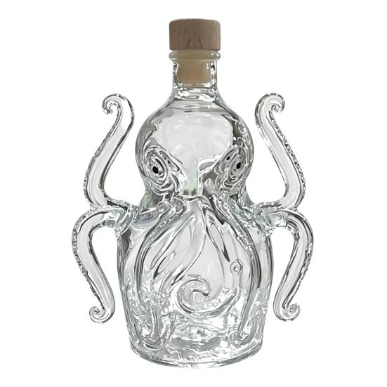 Octopus Whiskey Decanter, Glass Decorative Liquor Bottle, 320ml Whiskey Bottle, Multi-Purpose Decanter for Spirits Men Dad Home Bar