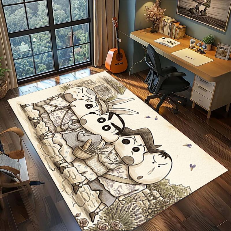 Crayon Shin-chan Home Floor Rug Large Area Non Slip Washable Mat Gamer Bedroom Decor