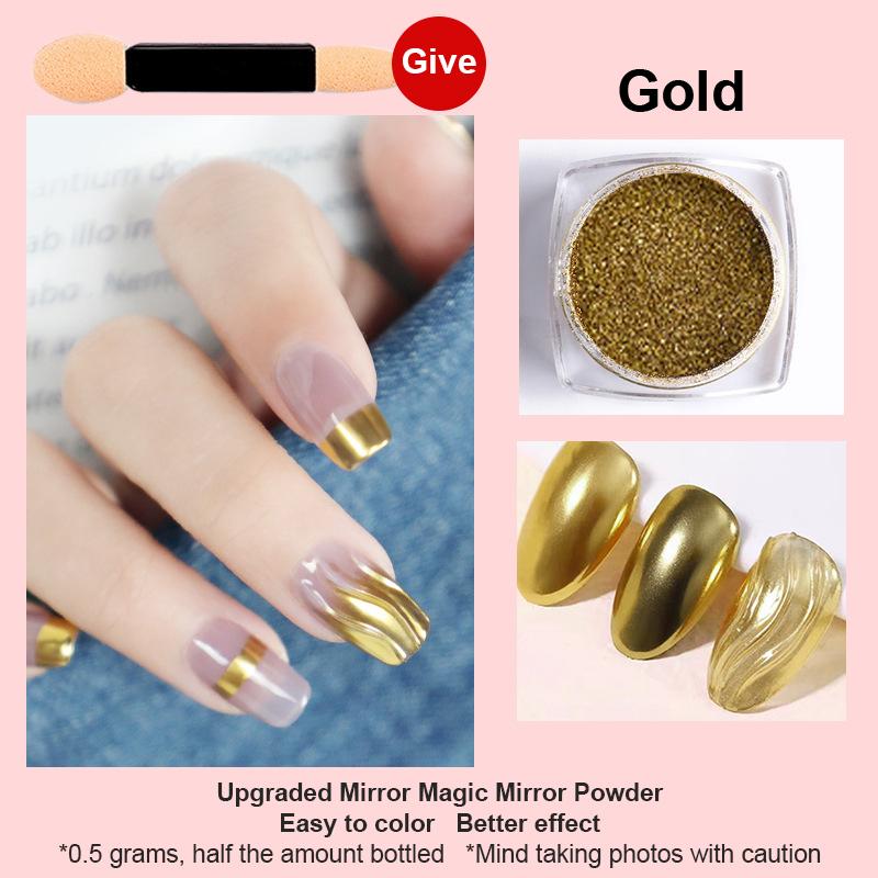 1Box Magic Mirror Sequins Shining Water Ripple Nail Patches Multicolour Nail Painting Decoration Accessory DIY