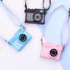 Mini Smiling Doll Camera Pendant with Luminous Ribbon and Plush