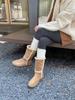 In the Winter of 25 Years, the New Thick-bottomed Velvet Warm Sheep Curly Velvet Fur Integrated Medium Tube Snow Boots Women