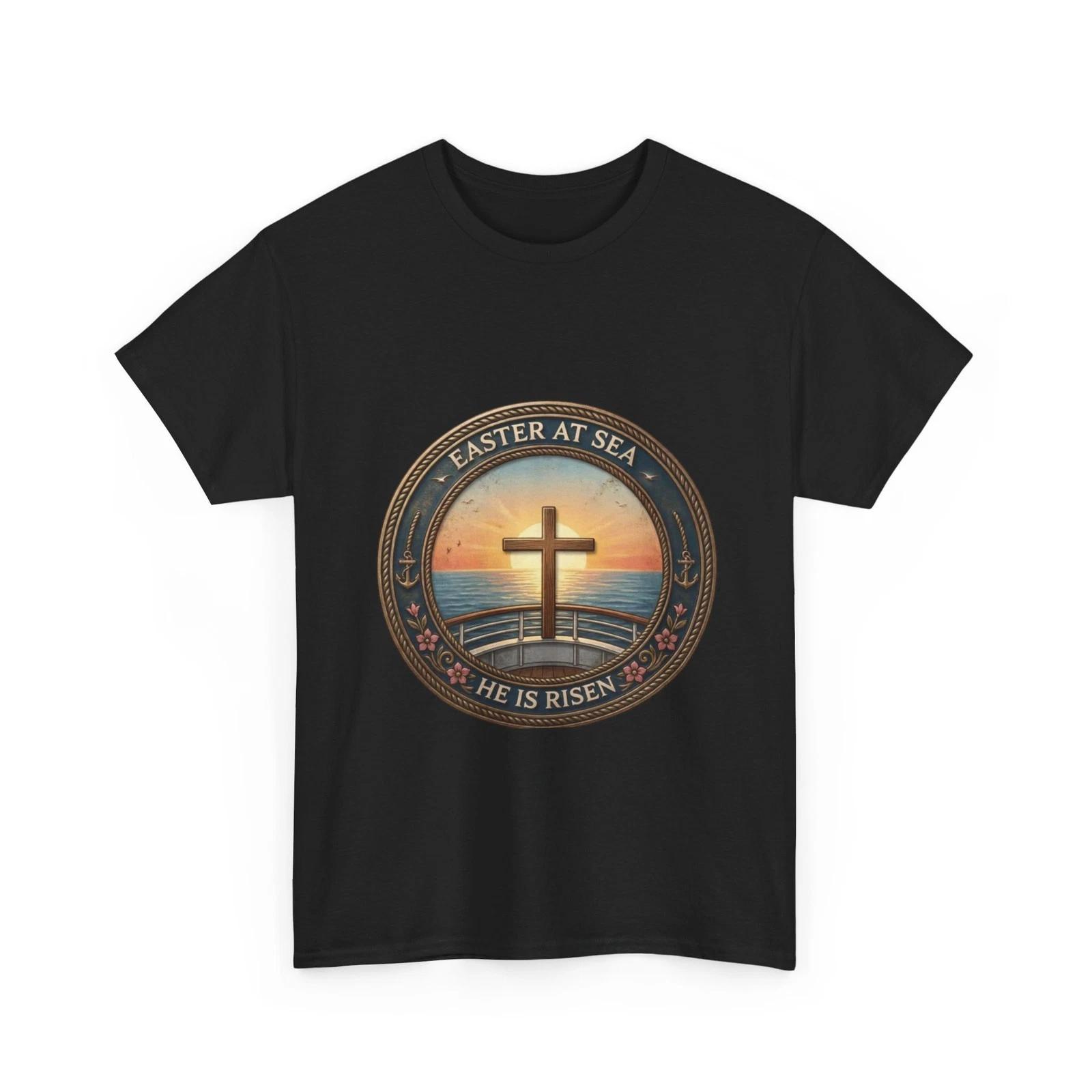Easter at Sea He Is Risen T shirt Christian Cruise Resurrection Sunday Vacation 4XL