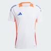 Adidas Tiro 24 Competition Training Striped Logo Print Slim-Fit Crew Neck Short Sleeve Soccer Jersey Unisex Tops White JF4194