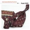 Men's Formal Arrow-Shaped Tie - Italian Handmade Rolled Edge, Three-Fold Pleat, Perfect for Weddings & Suits