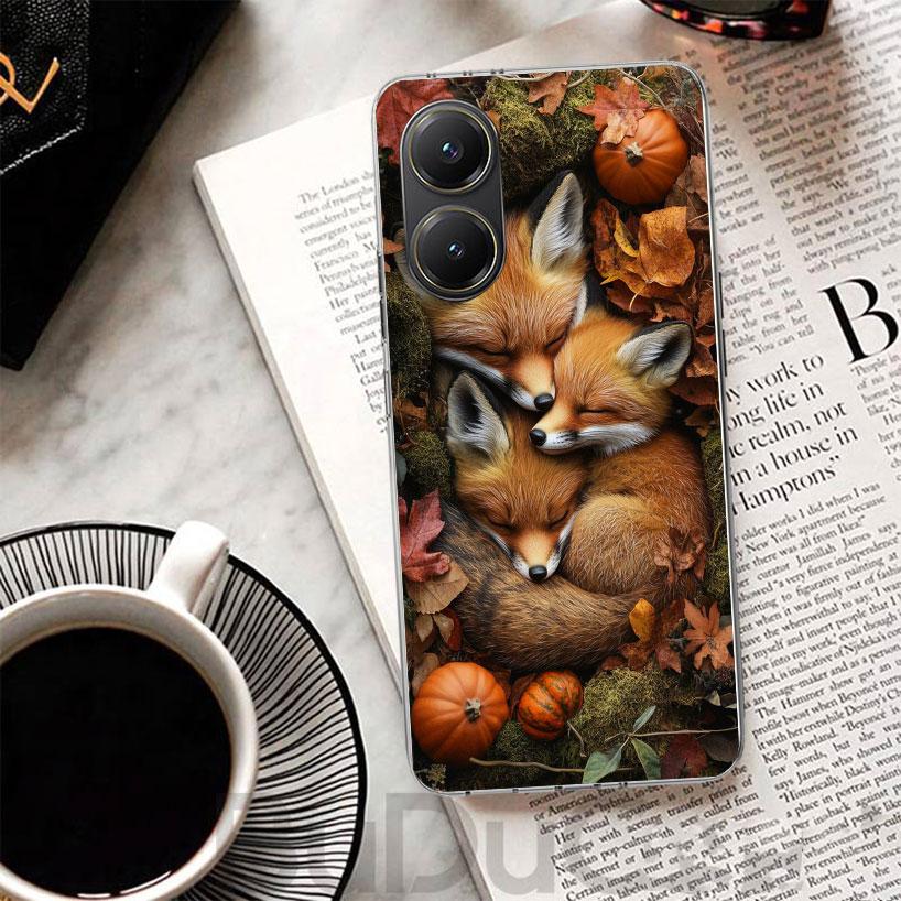 Animal Fox Cover For Xiaomi Poco X7 X6 X5 Pro X3 Nfc F7 Ultra Phone Case F6 F5 X4 F4 Gt F3 M6 M5S M4 M3 Print Shell Poco X7 X6 X