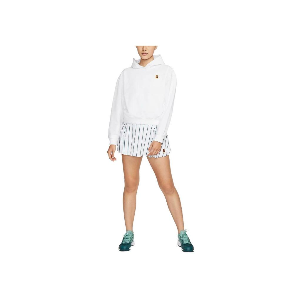 Nike Logo Embroidered Hoodie Women Hoodies White DC3581-100