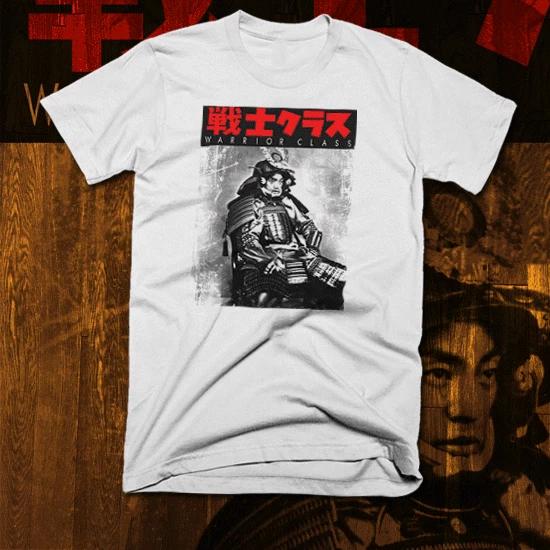

Samurai t-shirt japanese Kanji Warrior katana kill bill bushido code Ronin tee 2XL