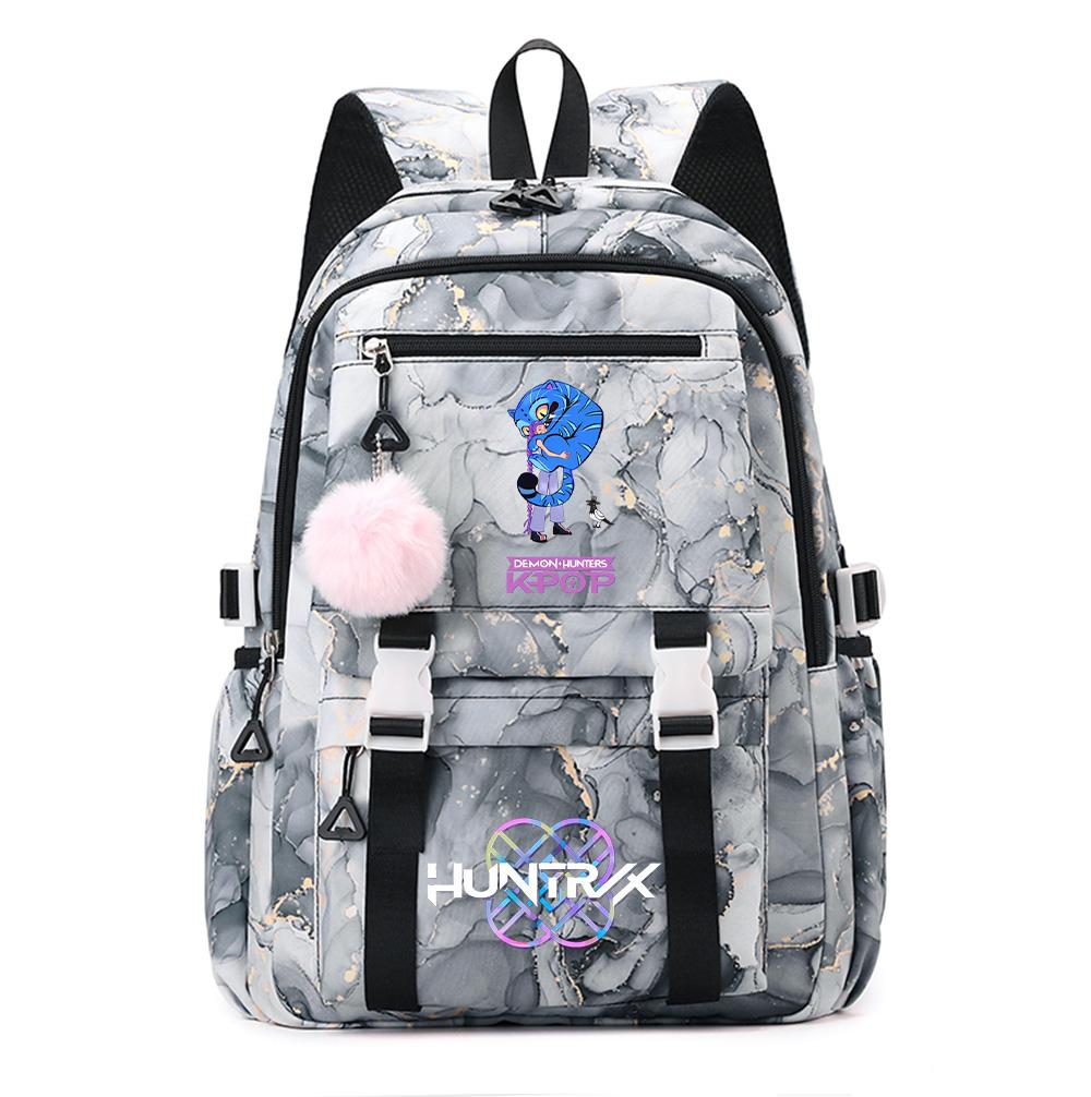 Rucsac Imprimat cu Demon Hunters K-Pop Desen Animale Școlar pentru Adolescent Student Fată Băiat Geantă pentru Cărți Capacitate Mare Impermeabilă Geantă de Călătorie Mochila