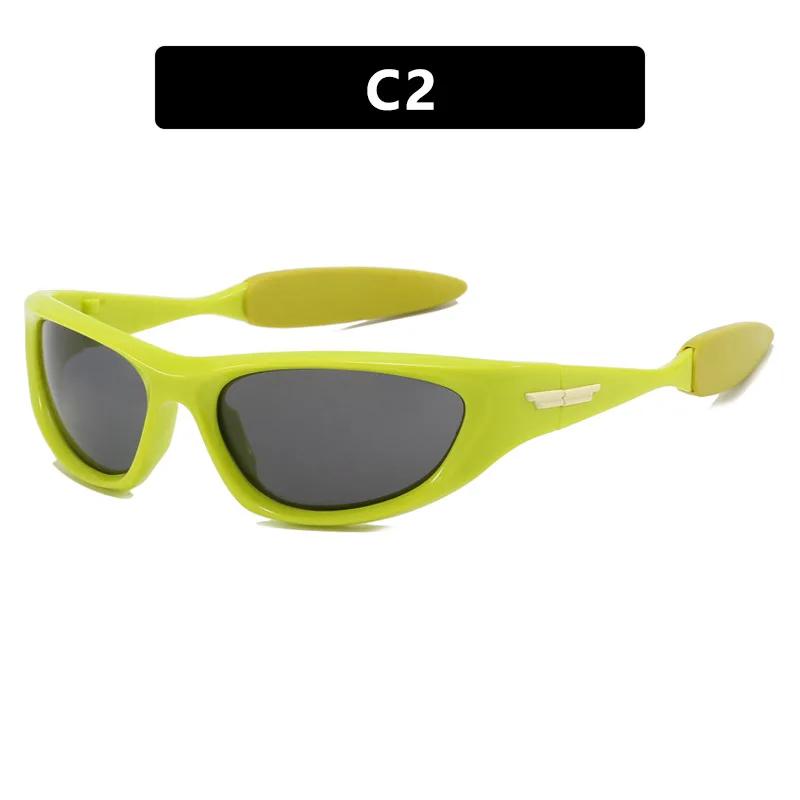 

Y2K Outdoor Sunglasses Technology Inspired Concave Personalized Shaped Sunglasses Sports/fashion Dressing Premium
