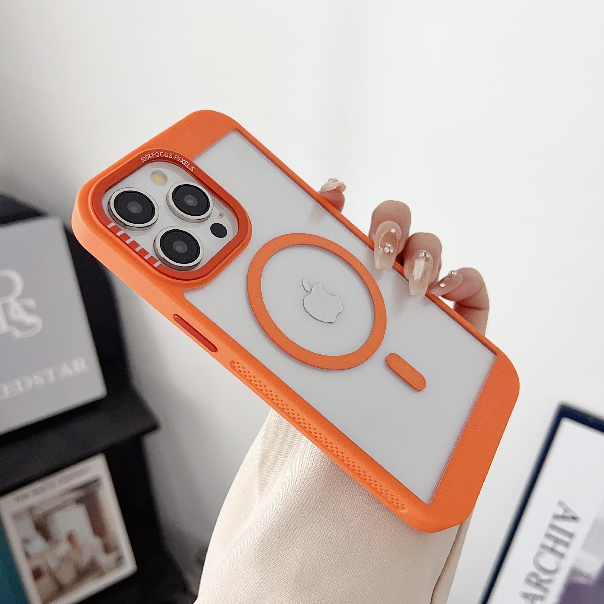 

The New Magnetic Phone Case for Apple 16PROMAX Iphone15 with A Heat Dissipation Edge and A Skin Feel Shockproof 14 Protective Case iPhone12proMax