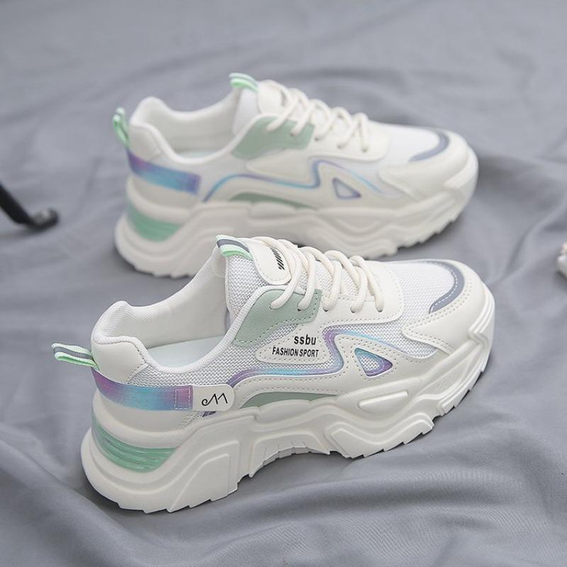 Fashion 2025 Womens Sneakers Platform Flat Shoes student Shoe Green Casual Trainers Ladies Chunky Sneakers Women Sports Shoes