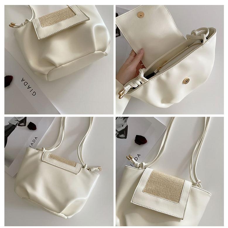 IELGY New Korean high quality solid color versatile shoulder bag