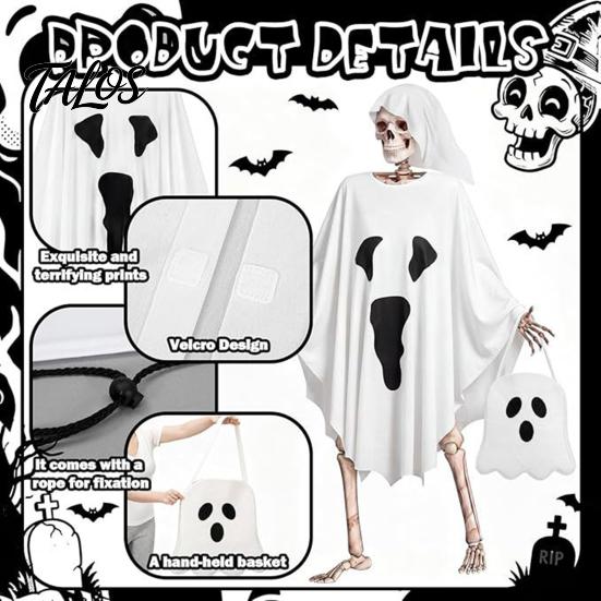 Skull Costume Set, Easy-to-Wear Outdoor Skeleton Outfit, Reinforced Stitching Durable Cosplay Costume, for Home Courtyard Balcony