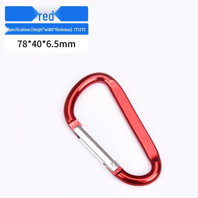 D-förmiger Aluminiumlegierungs-Karabiner-Schlüsselanhänger - Schnellverschluss, Größe 8, Herzförmig, Camping-Sicherheitsverschluss