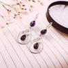 Solid 925 Sterling Silver Amethyst Gemstone Handmade Designer Earring Women Dangle Earrings