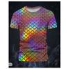 Men T-shirt 3D Print Snake Graphic T-shirt Men Fashion Summer Casual Daily Streetwear O Neck Short-sleeve T-shirt Scale Men Tees