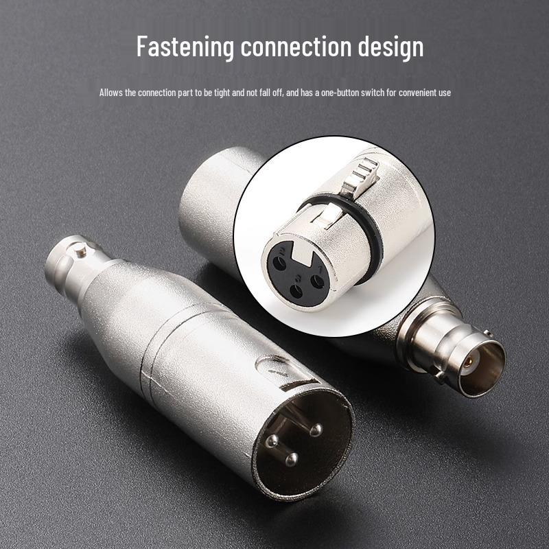 Q9 Female To XLR Male/Female 3-Pin Audio Adapter, Cannon To BNC Female SDI Converter.