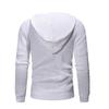Autumn Men's Cowhorn Button Solid Hooded T-shirt Long Sleeve Slim Fit Top