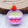 Colorful Resin Drip Cartoon Bear Ice Cream Pendant - Cute Fruit Jewelry Accessory for DIY