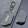 For Jeep 2 3 4 Buttons Zinc Alloy Leather Car Key Case Cover For Jeep Gladiator JT Sahara JLU Wrangler JL Rubicon 2018 2019 A