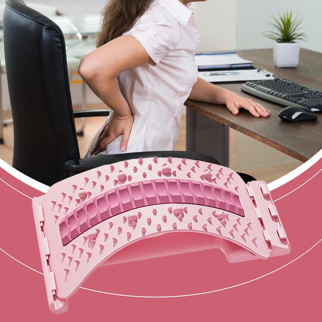 Fitness Equipment Lumbar Support Board Adjustable Back Stretcher With Magnets For Muscle Exercise Position CorrectionPain Relief