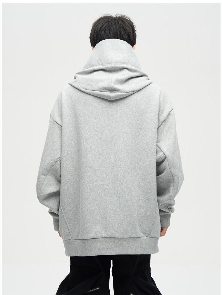 Ninja Herren-Hoodie mit Stehkragen gegen soziale Ängste – Herbst/Winter Samtjacke, schweres Material, trendige Partnerjacke