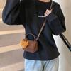 Cartoon Mini Message Bag Korean Style Cute Cookie Handbag Simple Plush Bear Crossbody Bag  Women