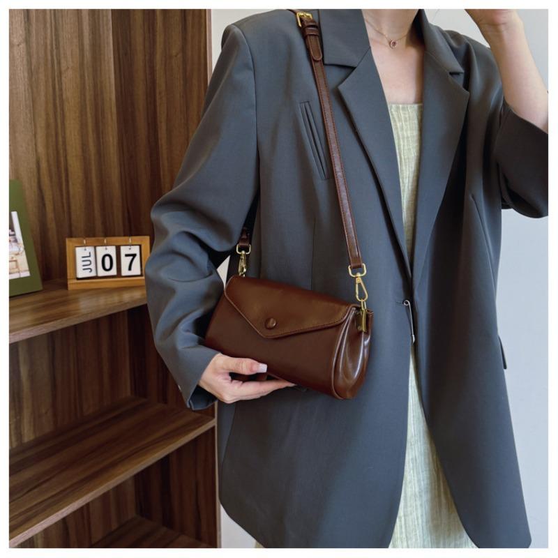 Single Shoulder Bag, Elegant Crossbody Bag, Casual and Simple Business Casual Soft Leather Bag